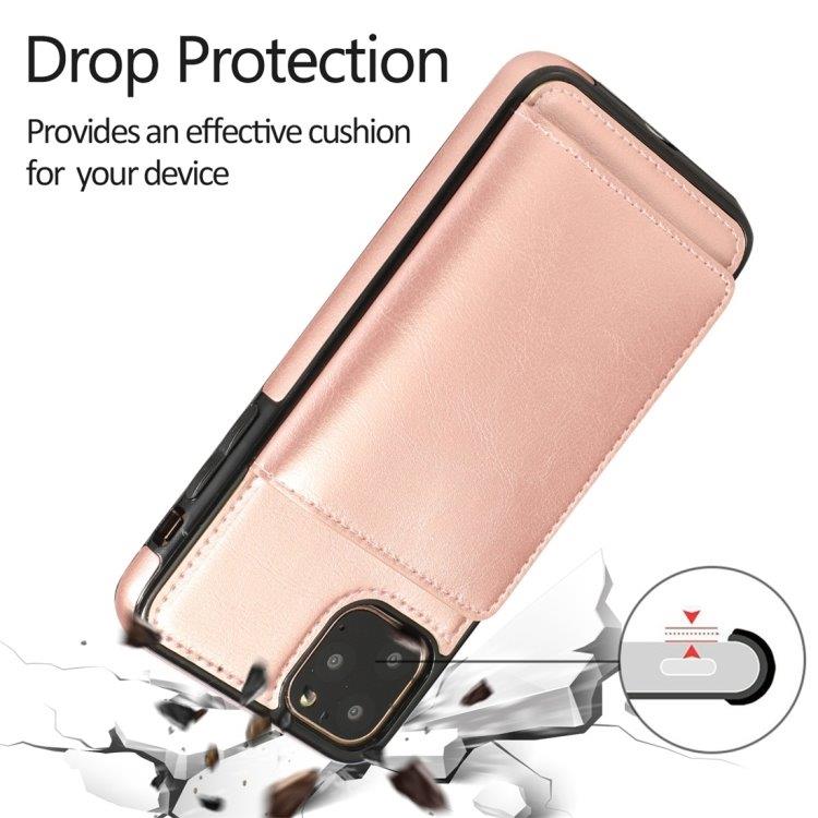 Plånboksskal med ställ och plånbok iPhone 11 Pro Rose Golde