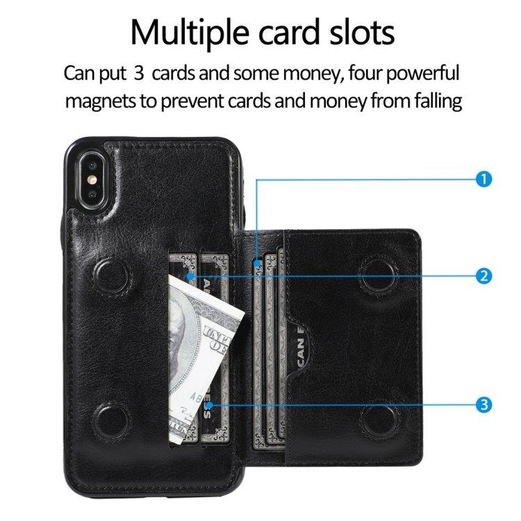 Plånbokskskal med ställ iPhone X / XS Svart