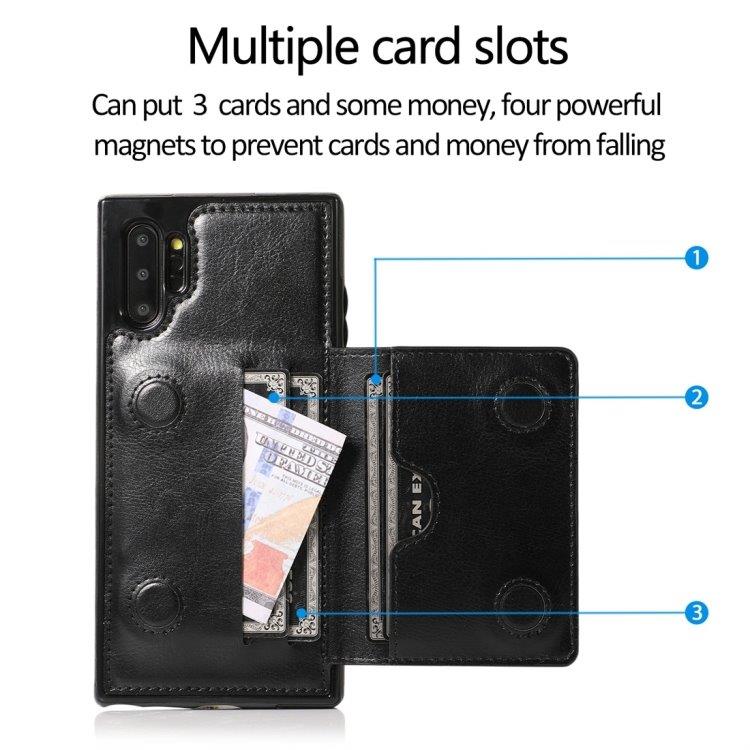 Bakskal med Plånbok & Ställ Samsung Galaxy Note 10+ Svart