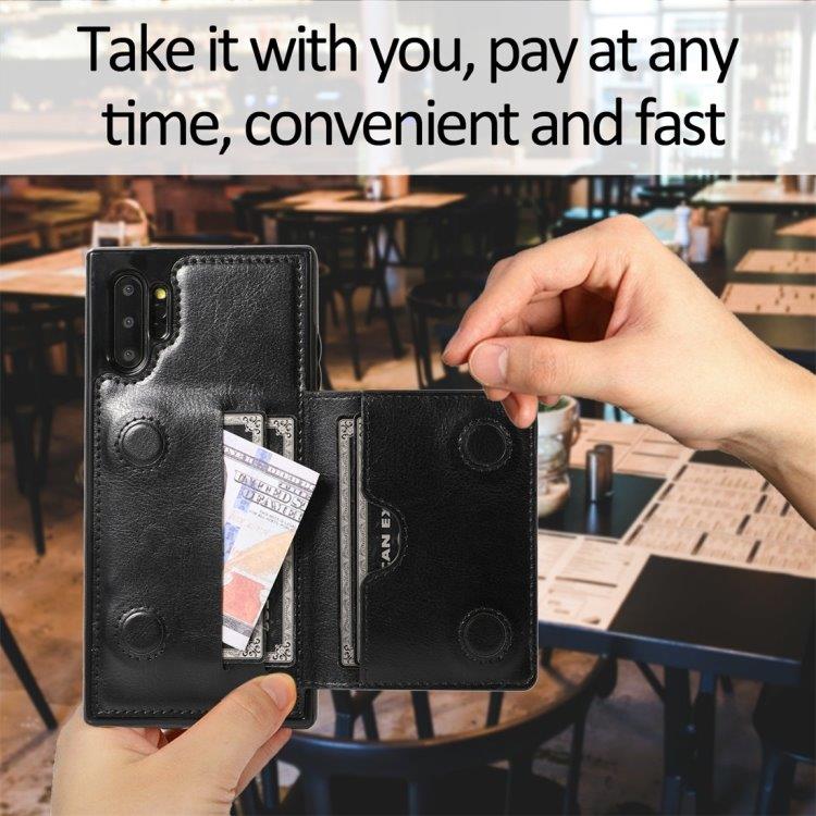 Bakskal med Plånbok & Ställ Samsung Galaxy Note 10+ Svart
