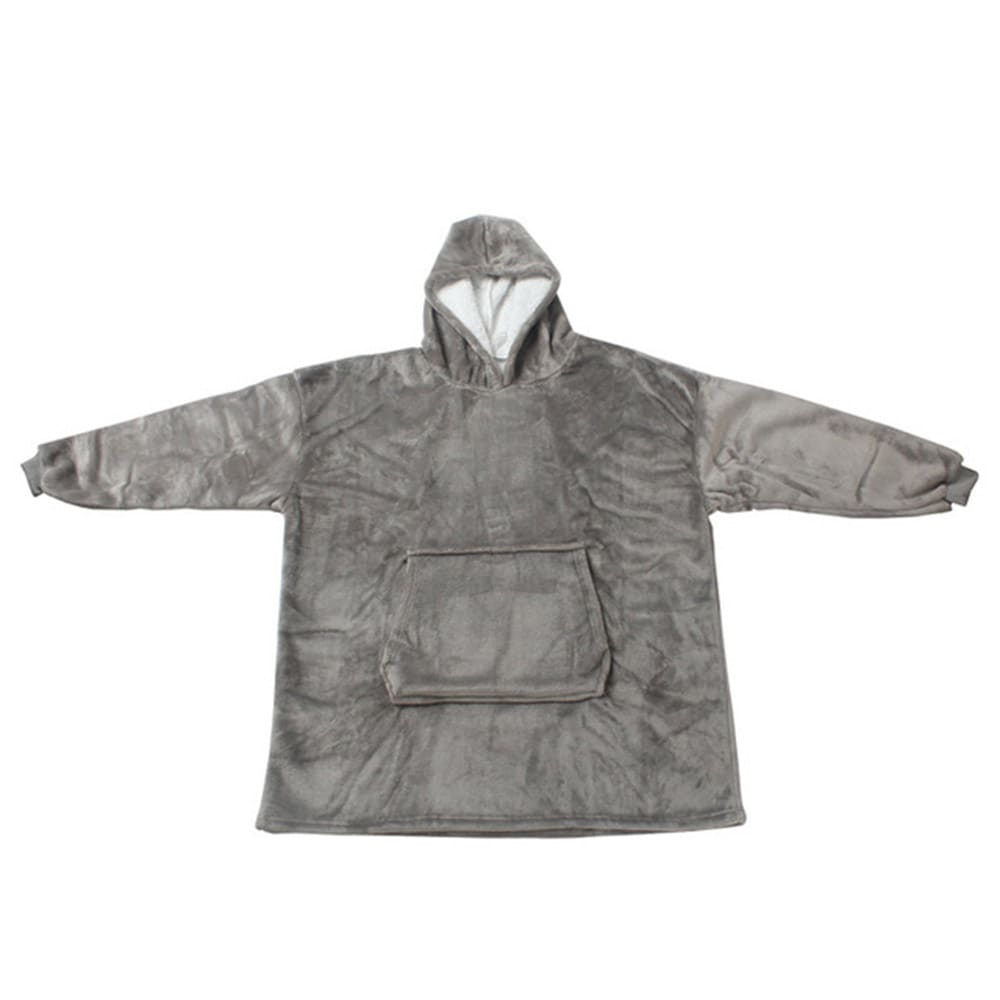 Oversize hoodie filt - grå