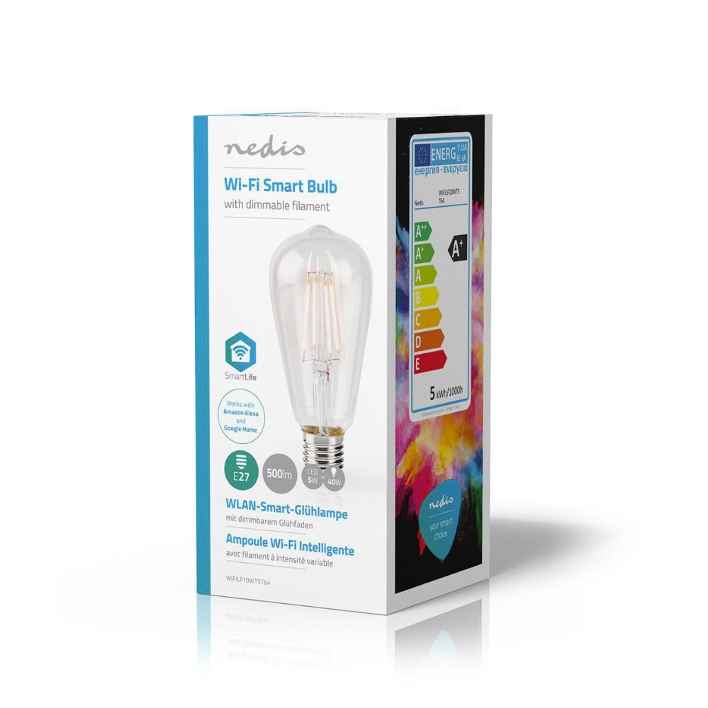 Nedis SmartLife Wi-Fi Smart LED-lampa E27