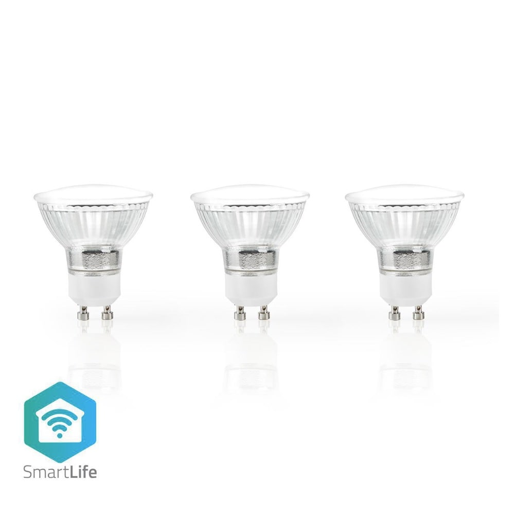 Nedis SmartLife Wi-Fi Smart LED-lampa Varmvit  GU10 3-pack