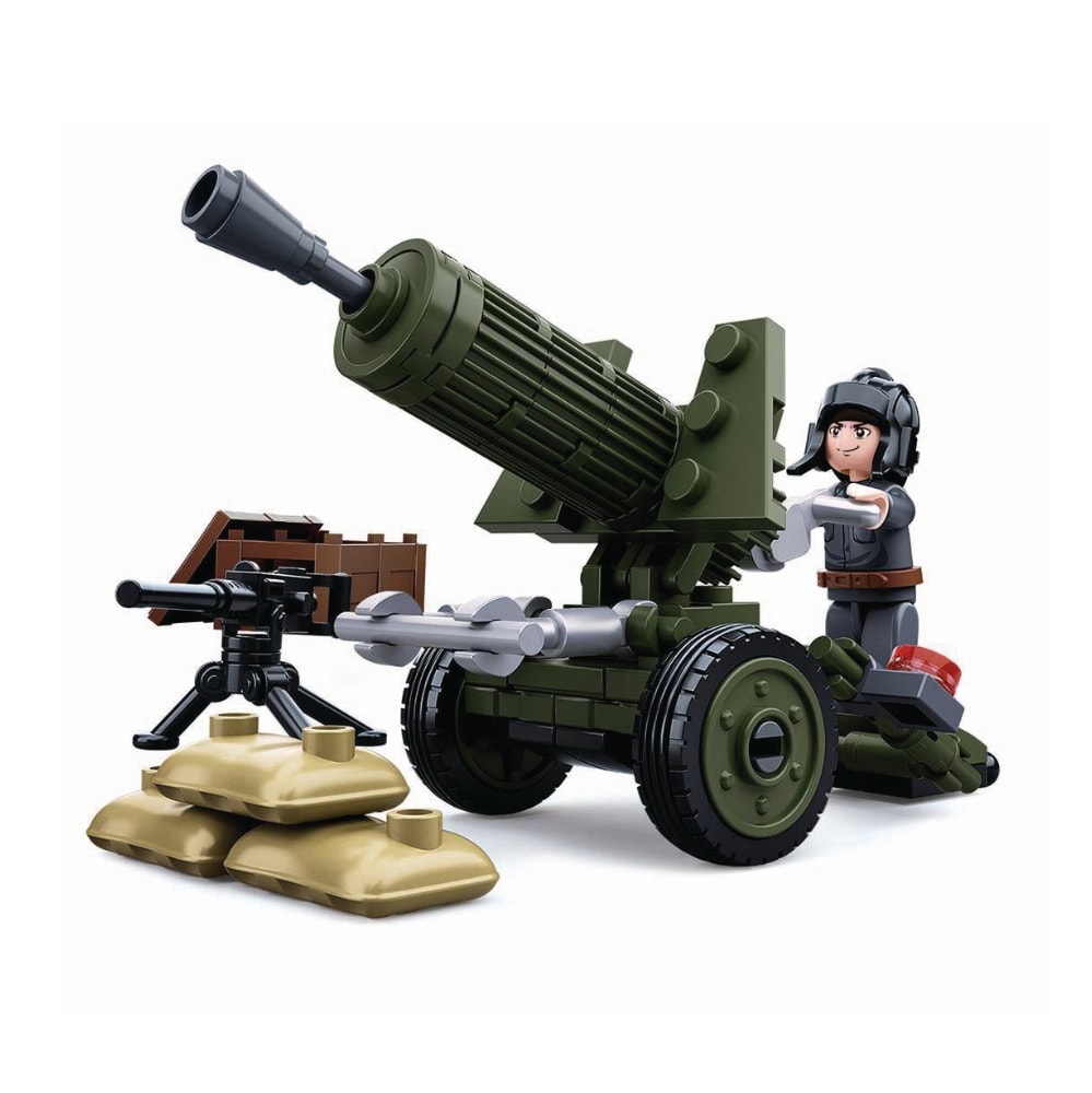 Byggblock WWII Serie Allied Artillery Gun