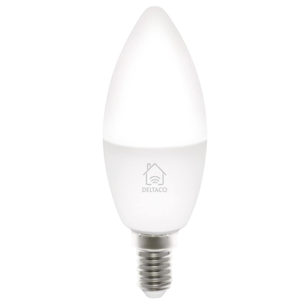 DELTACO SMART HOME WiFi LED-lampa, E14 5W 470lm