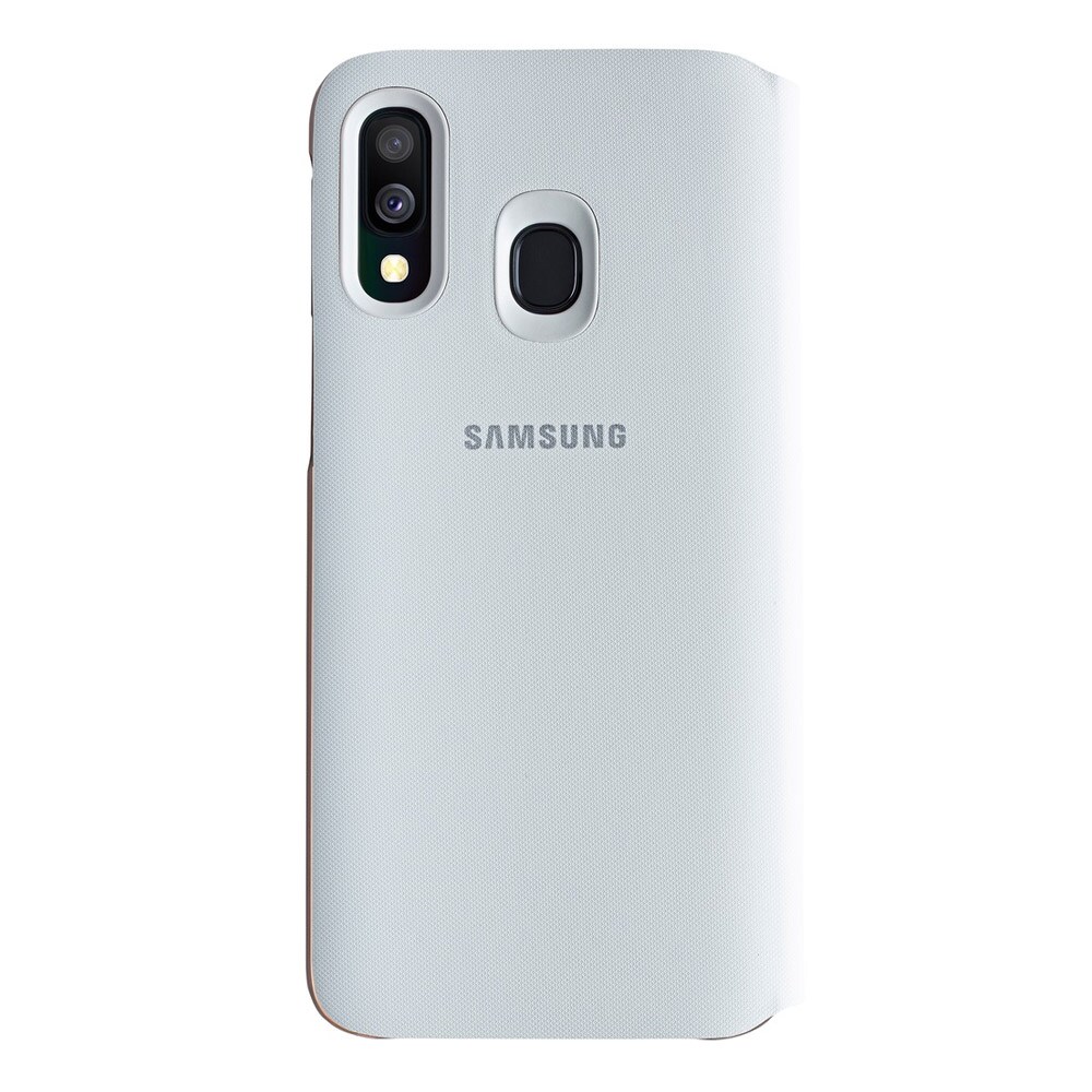 Samsung Wallet Cover till Galaxy A40 - Vit