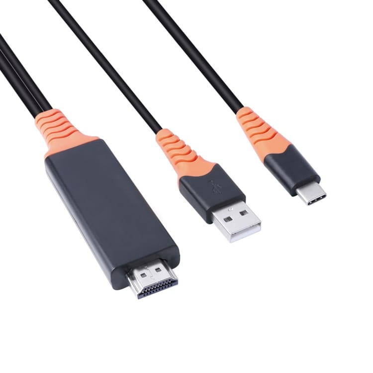Interface kabel USB-C / Type-C to 4K HD HDMI + USB laddning - 2 m