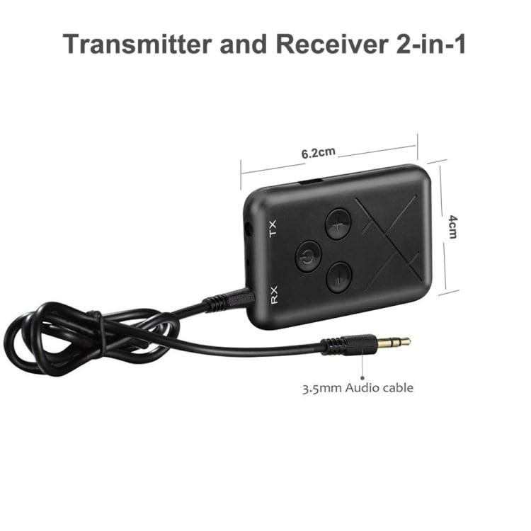 JDEX-TX10 Trådlös 2-i-1 - Bluetooth 4.2 + Audio Mottagare/ Sändare