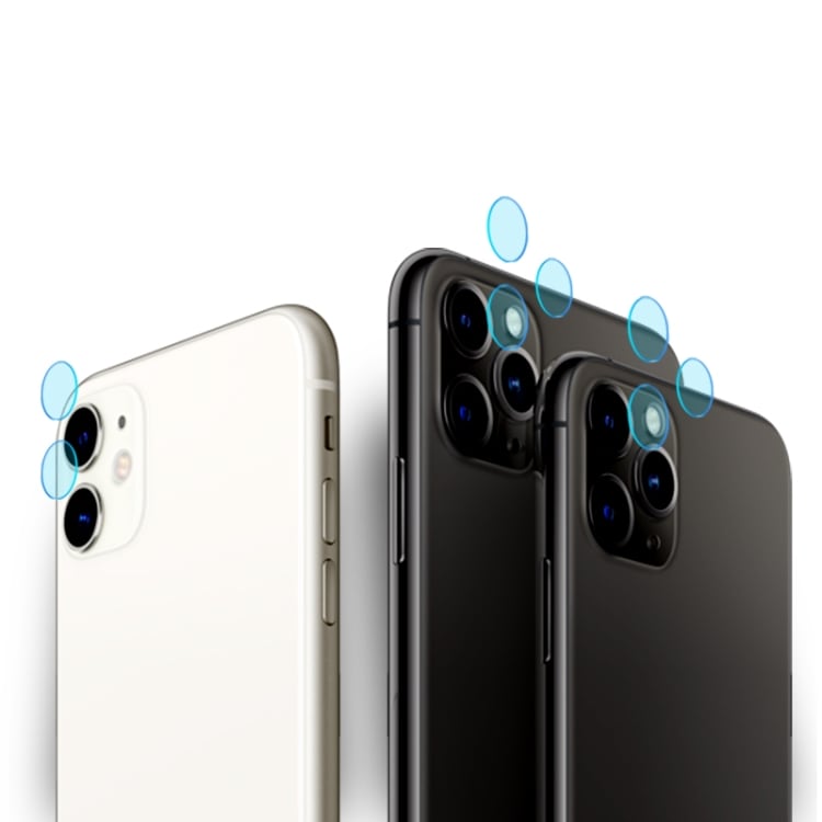 Härdat 0,15mm Glas Linsskydd för iPhone 11 Pro MAX - 2-pack