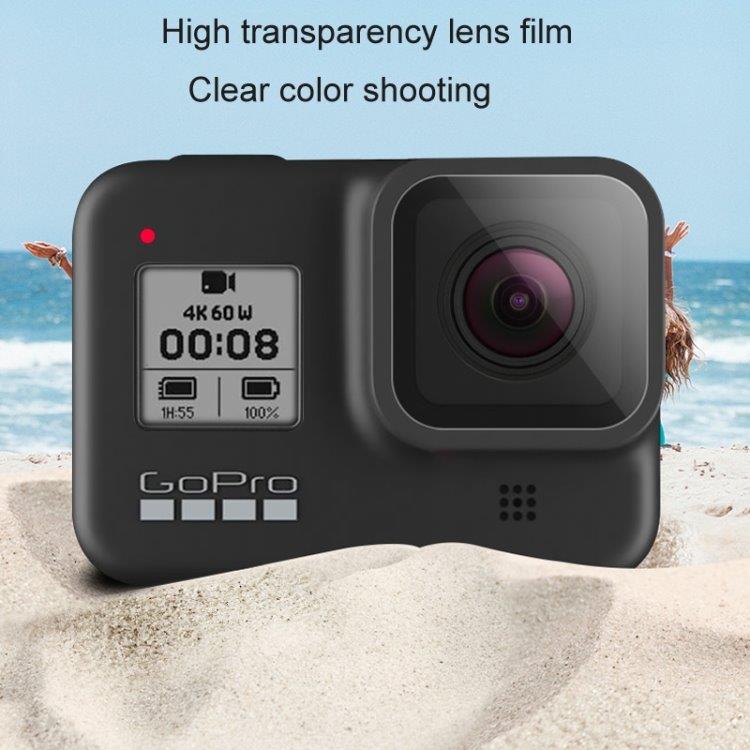 GoPro HERO8 Black Lins+ LCD Displayfilm i Tempererat Glas