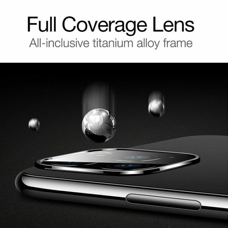 Tempererat glas linsskydd till iPhone 11 Pro och 11 Max - Svart