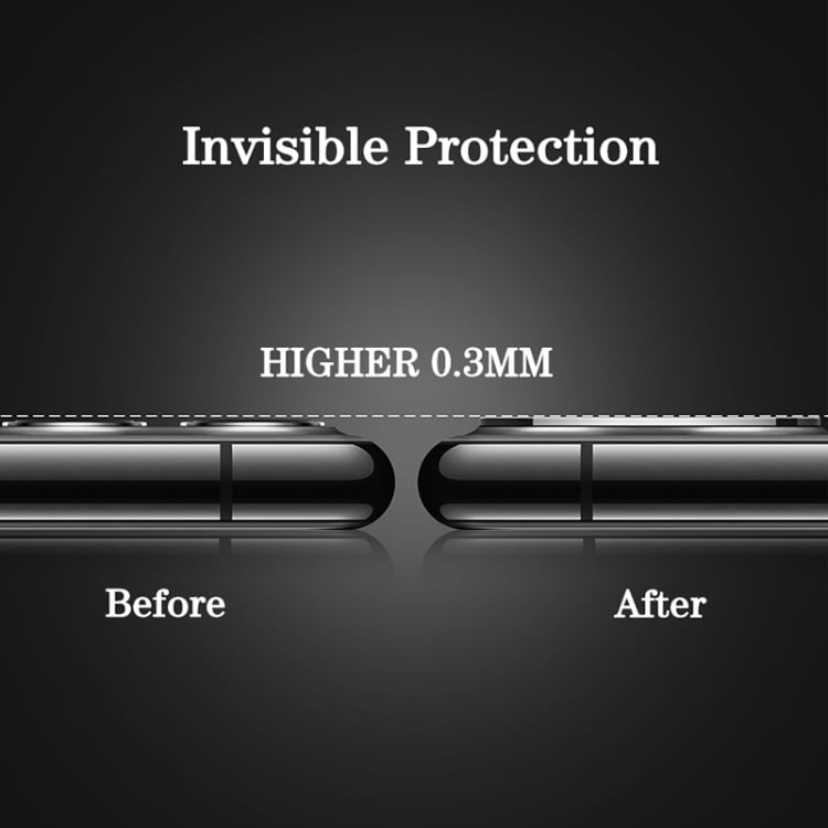 Tempererat glas linsskydd till iPhone 11 - Svart