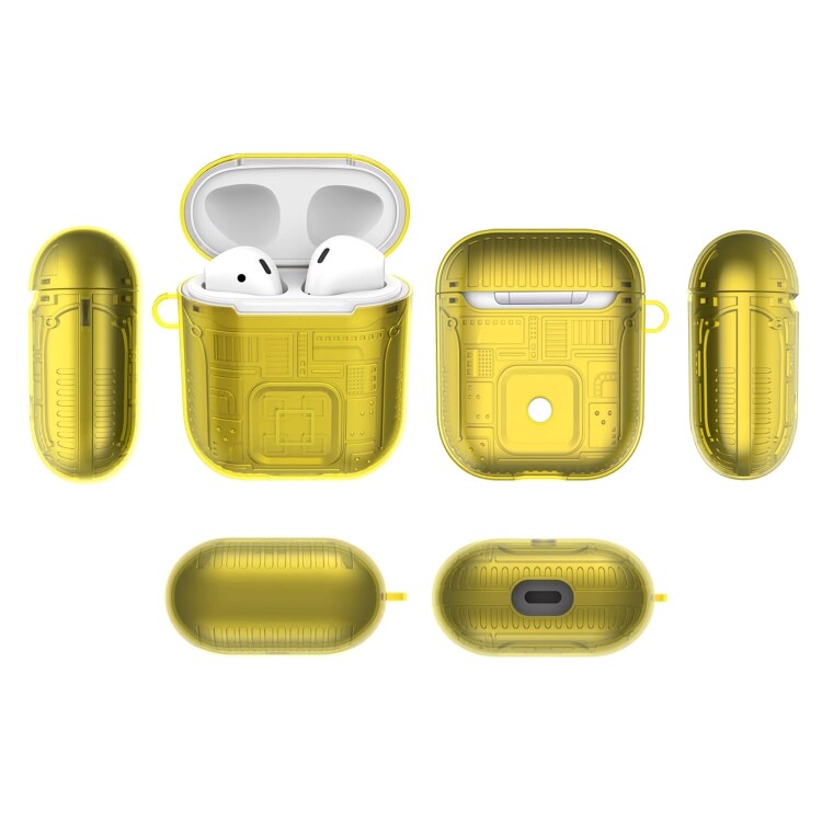 Skyddfodral för Apple Airpods med kabinhake - Guld