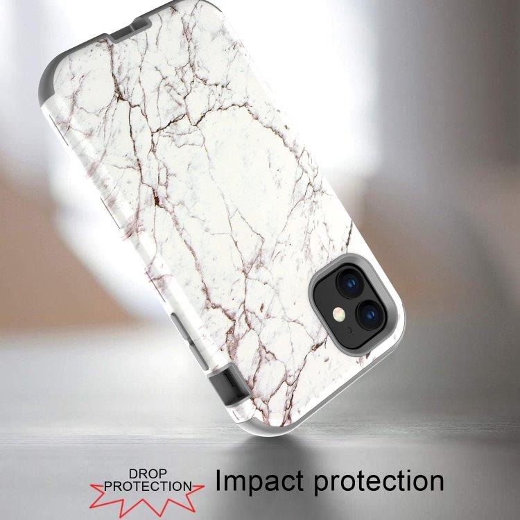 3 i 1 Full Protection Skal för iPhone 11 - MARBLE