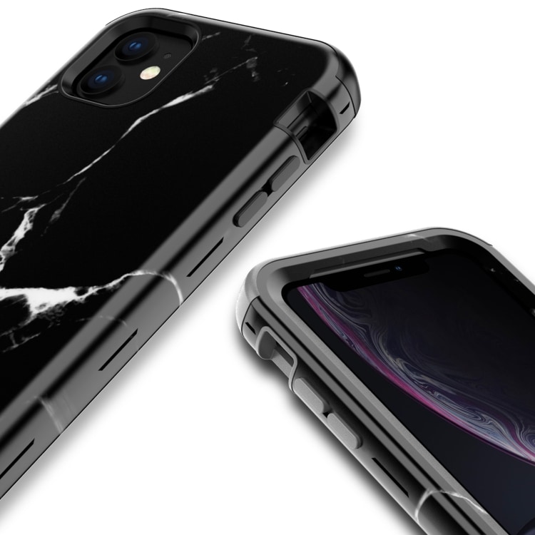 3 i 1 Full Protection Skal för iPhone 11 Pro MAX - BLACK MARBLE