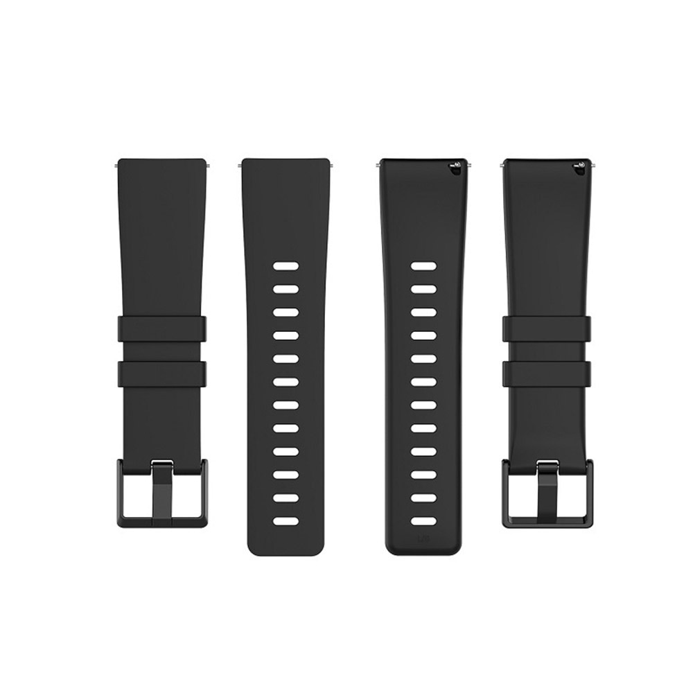 Svart Silikonband till  Fitbit Versa / Versa 2 / Versa Lite L