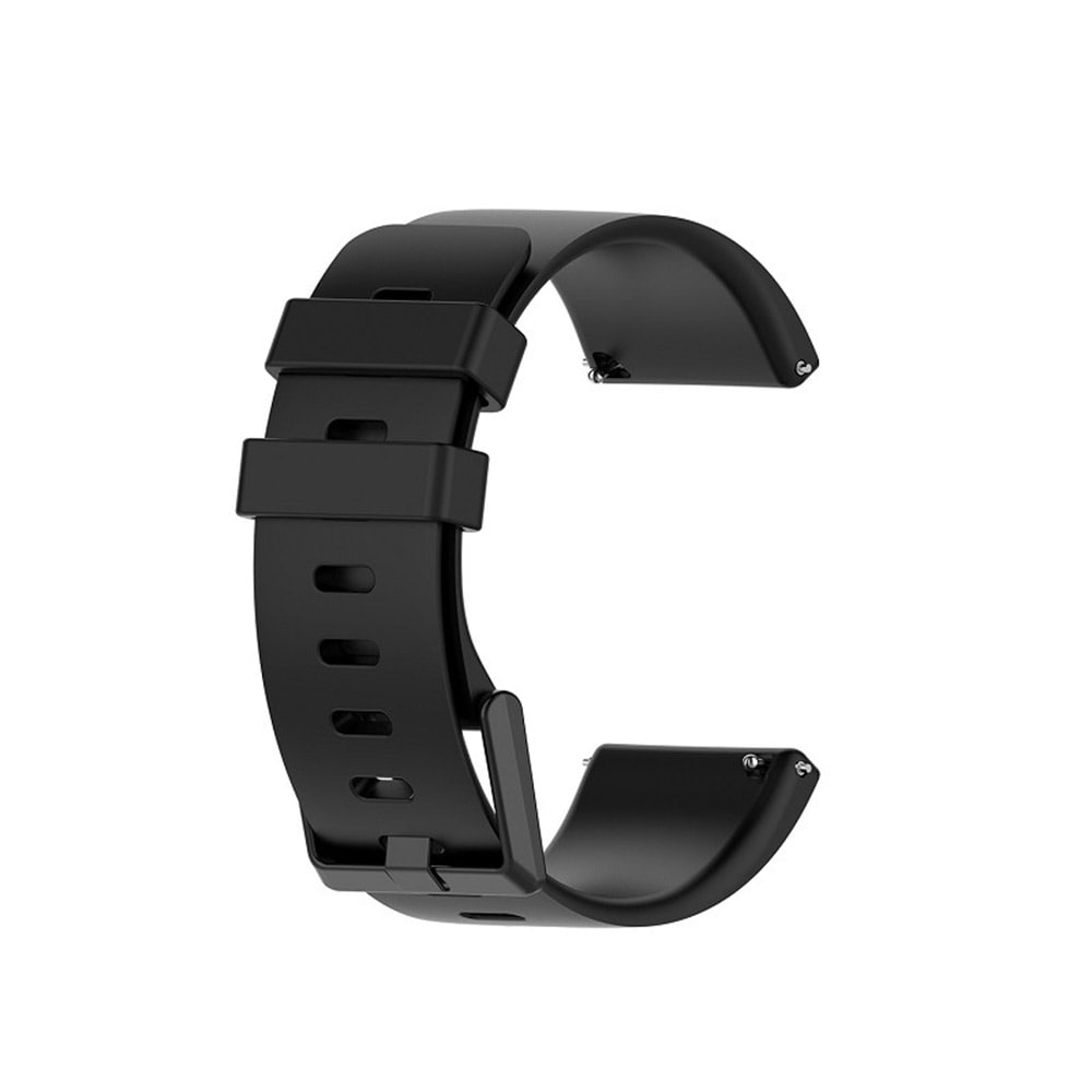 Svart Silikonband till  Fitbit Versa / Versa 2 / Versa Lite L