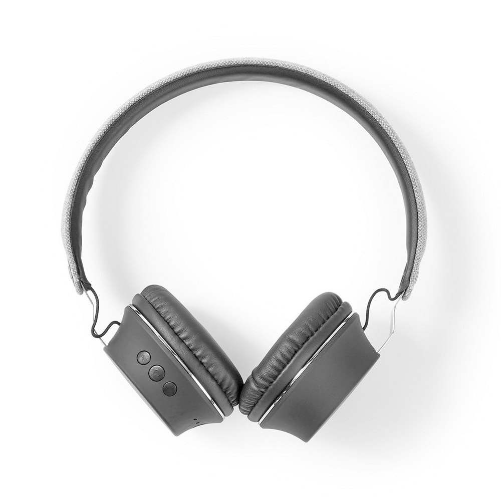 Nedis Bluetooth-hörlurar med tyg - Grå/Svart