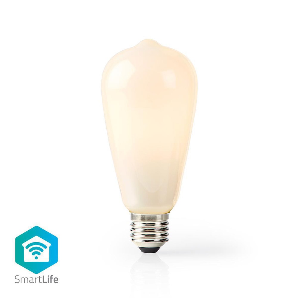 Nedis SmartLife Wi-Fi LED-lampa E27, ST64, 5W