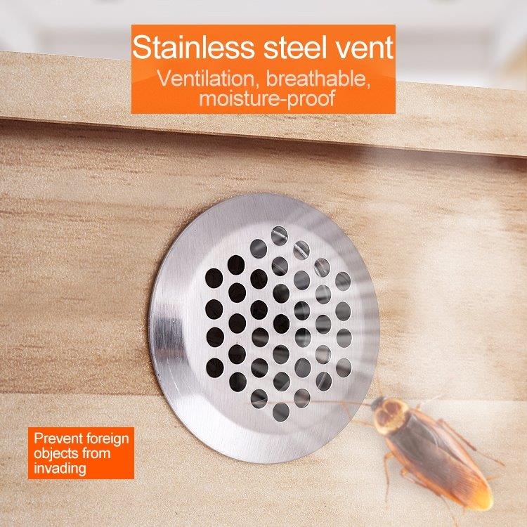 Rundt ventilationsgitter 53 mm i rustfrit stål