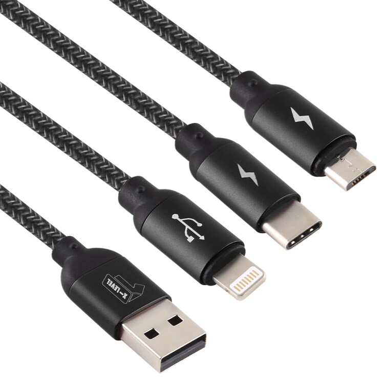 4i1 Kabel - USB / USB Typ-C / 8 Pin & Micro USB