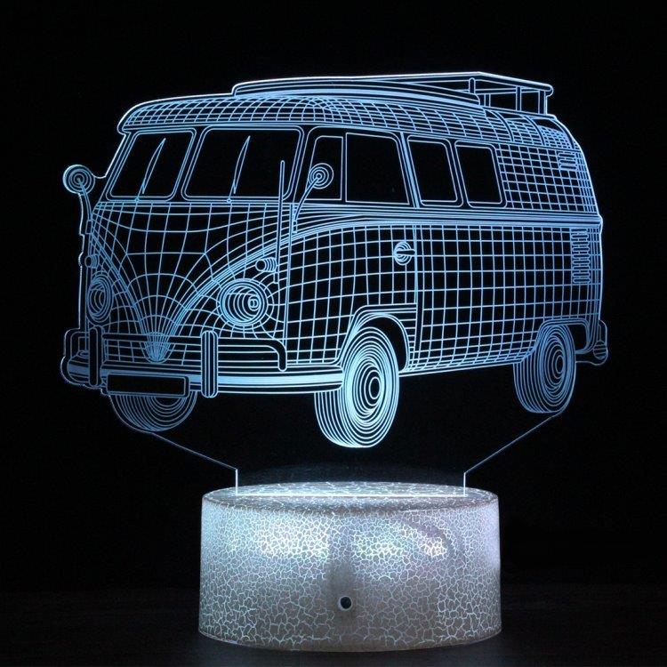 3D Bilmotiv med LED-lampa + kontroll