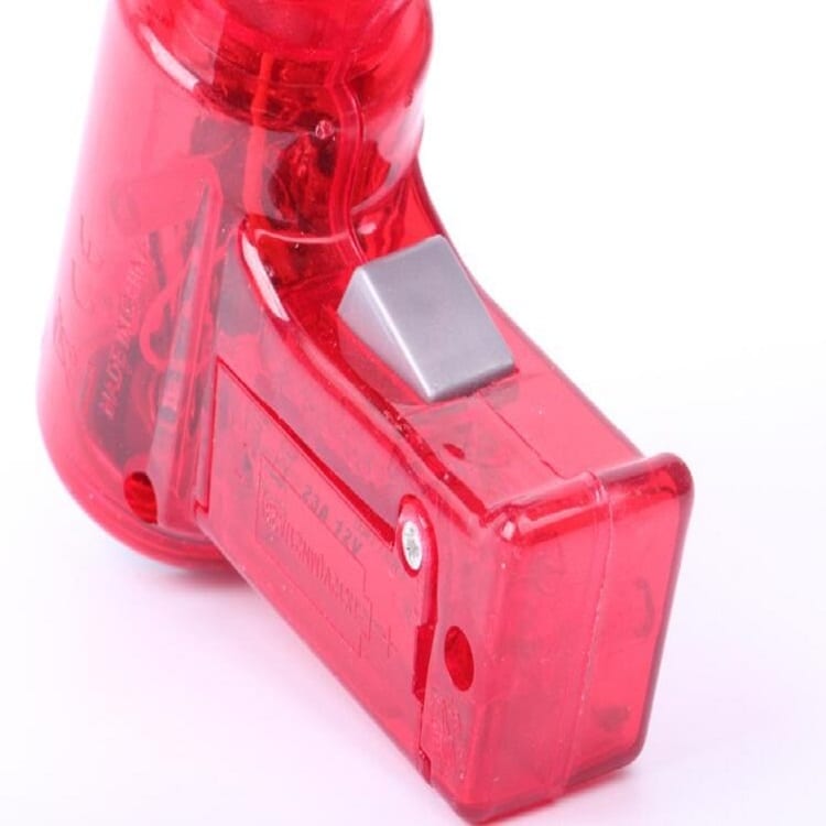 Röd megafon med 4 olika läten