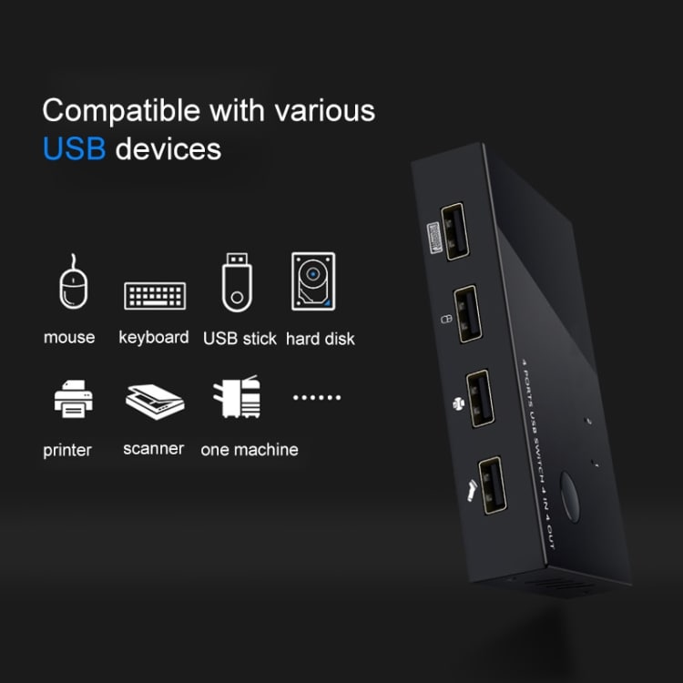 4 Datorer Switch AM-UK404 USB2.0