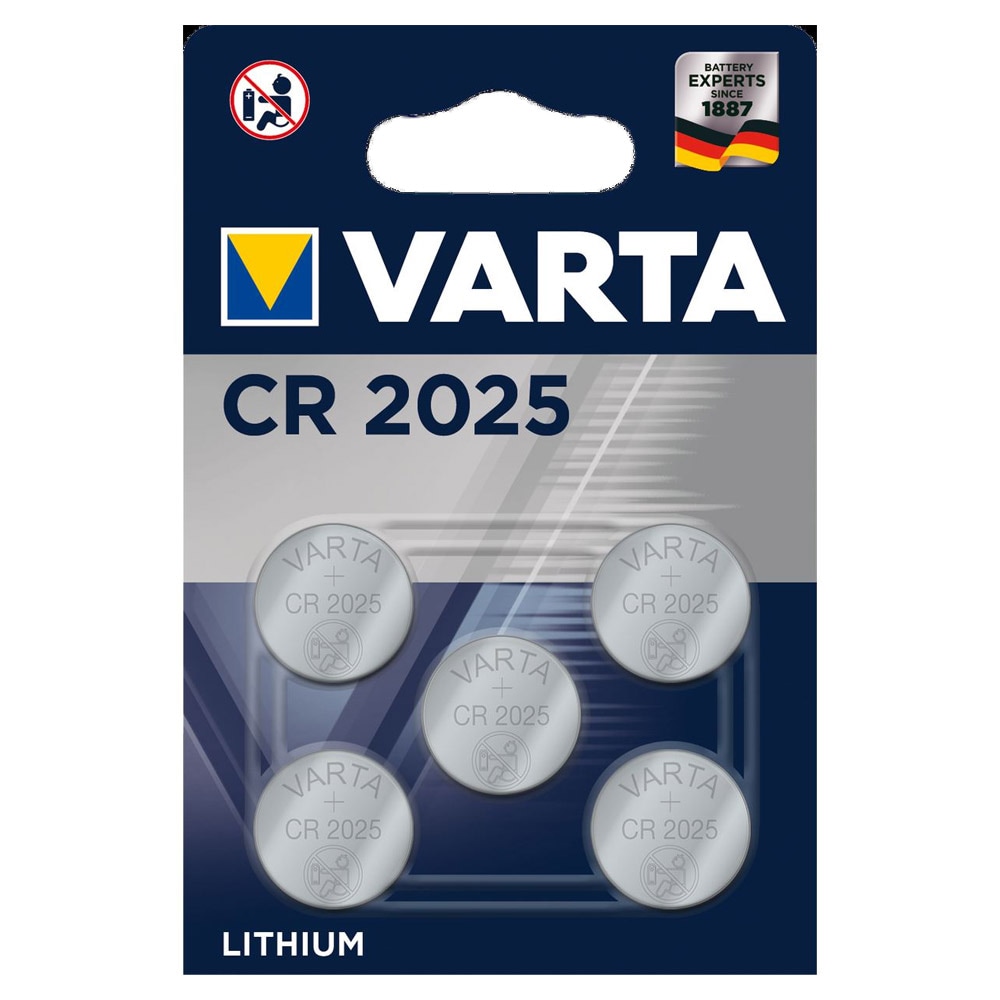 Varta Knappcellsbatteri CR2025 - 5-pack