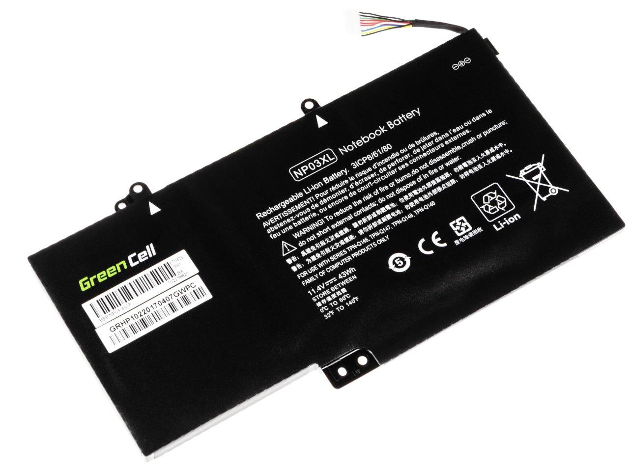 Laptop batteri till HP Pavilion x360 13-A 13-B / 11,4V 3700mAh
