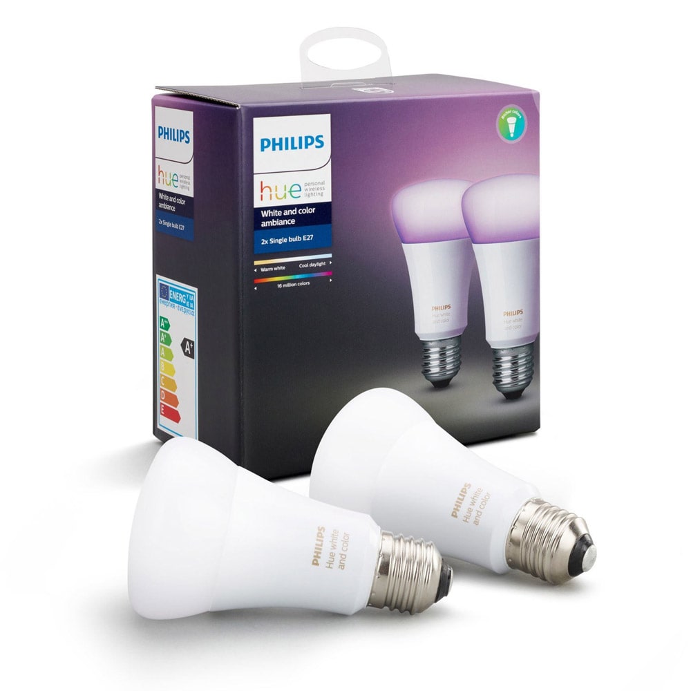 Philips Hue White and Color Ambiance 806lm 6500K E27 10W 2-pack