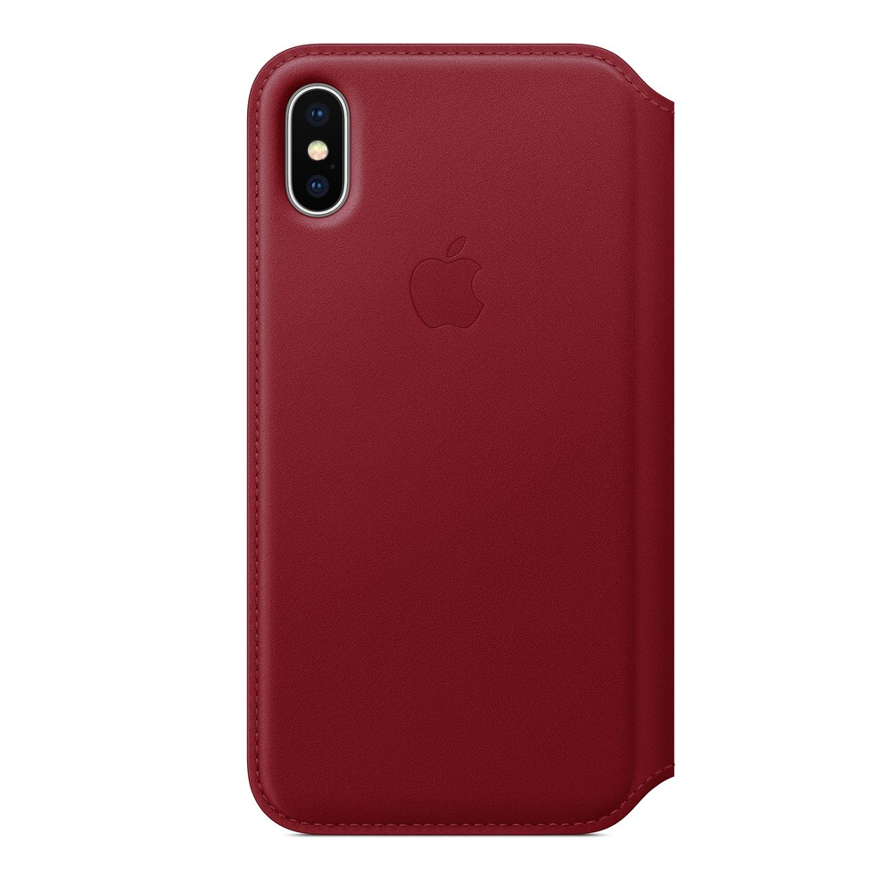 Apple MRQD2ZM Leather Folio iPhone X - Röd