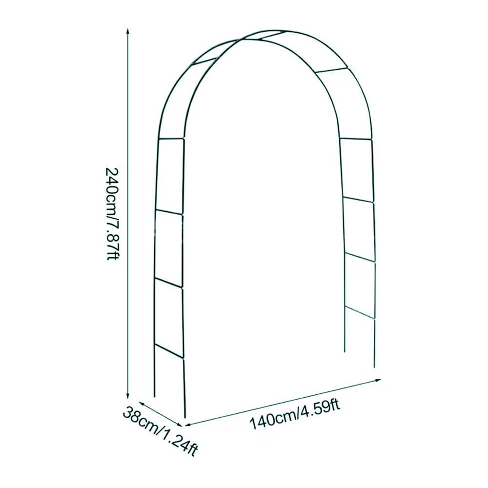 Rosenbue i metall / hagebue / espalierbue for klatreplanter og roser 140×240 cm