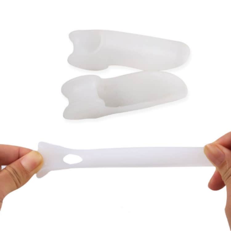 Tåskiller i silikon 2-pack - tåspreder / tåskiller for overlappende lilletå