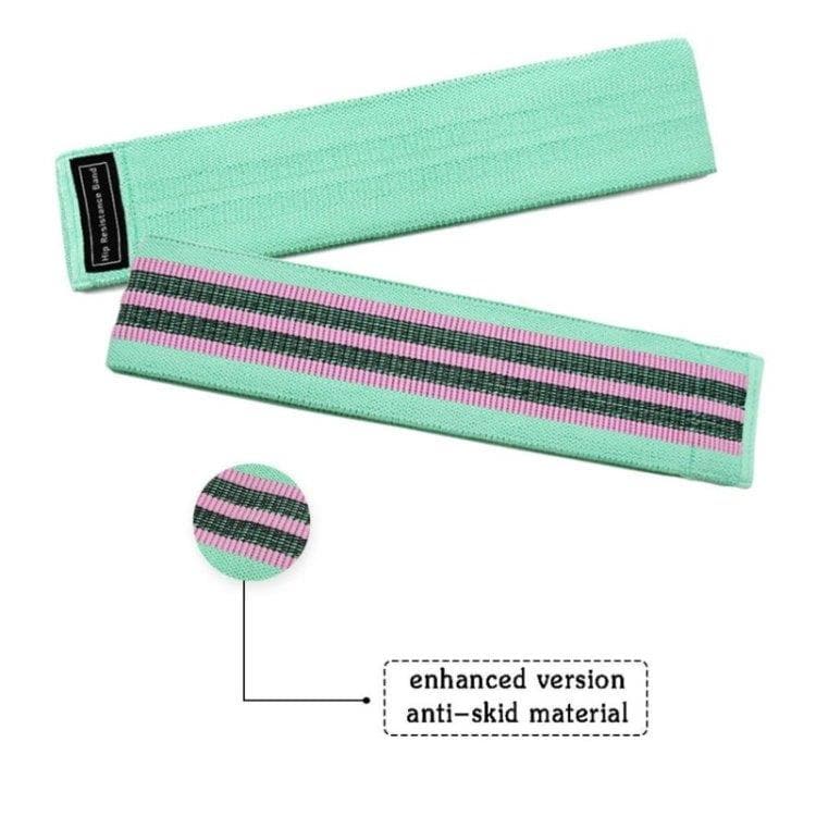 Blått Yoga motståndband i bomull/elastan - 76x8cm