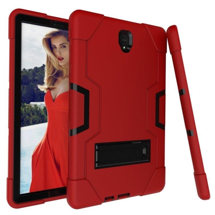 Hållbart skal med hållare för Samsung Galaxy Tab S4 10.5 - Rött