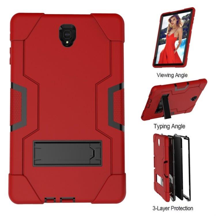 Hållbart skal med hållare för Samsung Galaxy Tab S4 10.5 - Rött