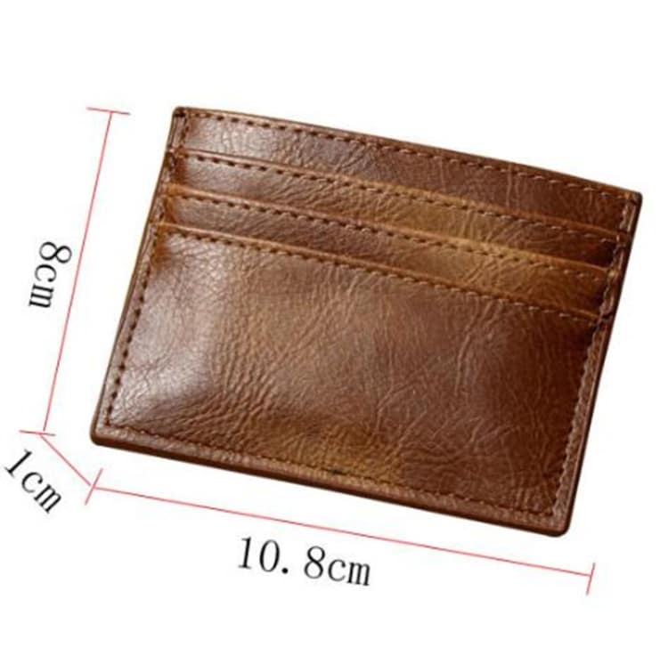 Slim korthållare/ Plånbok i svart PU-läder