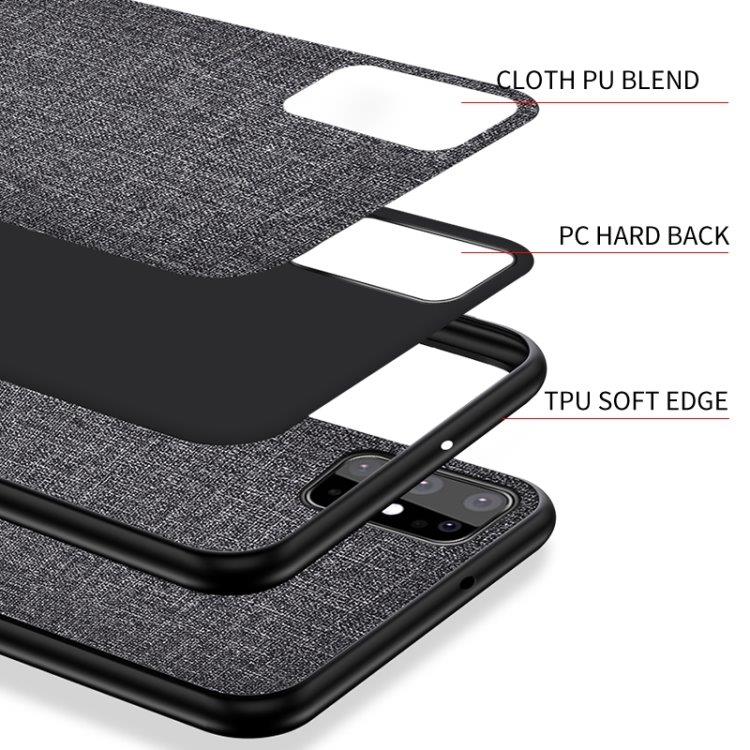 Hårt mobilskal med textilyta Samsung Galaxy S20 - Svart