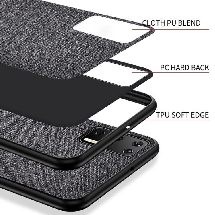 Hårt mobilskal med textilyta Huawei P40 - Svart