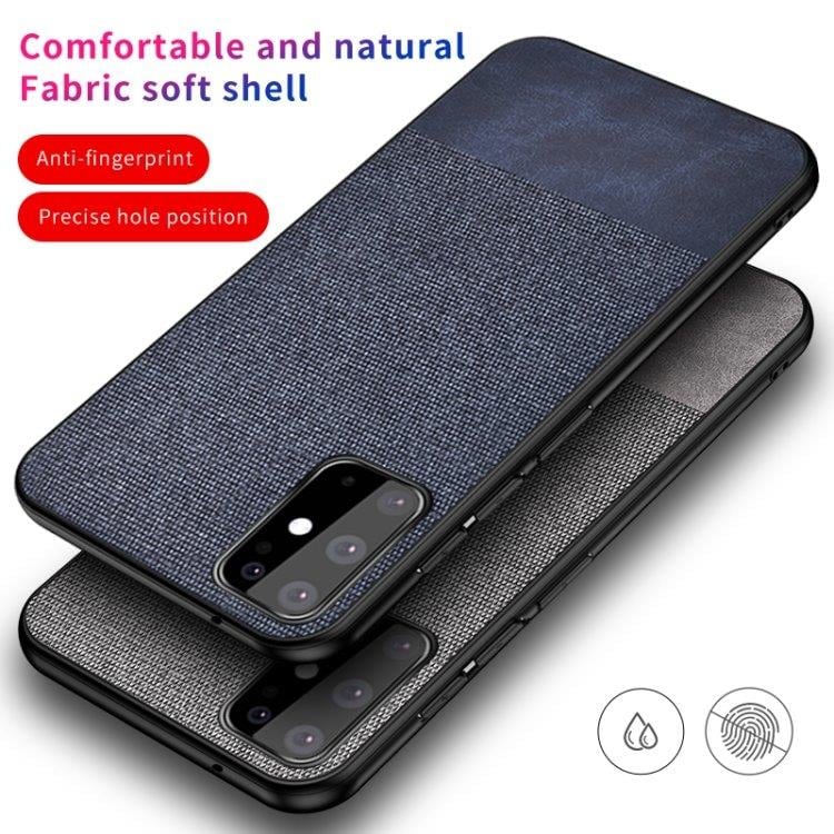 Hårt mobilskal med textilyta Samsung Galaxy S20 - Mörkgrå