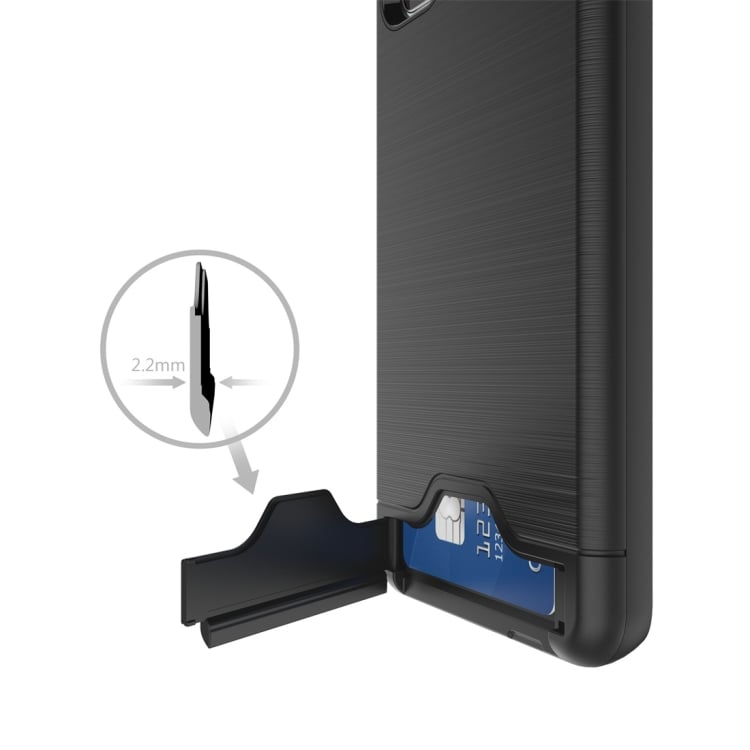 Shockproof skal med korthållare till Samsung Galaxy S20, marinblå