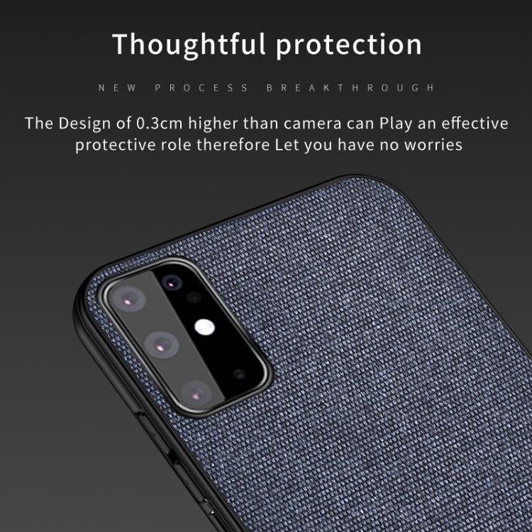 TPU skyddsskal med textiltextur till Samsung Galaxy S20 Ultra, svart