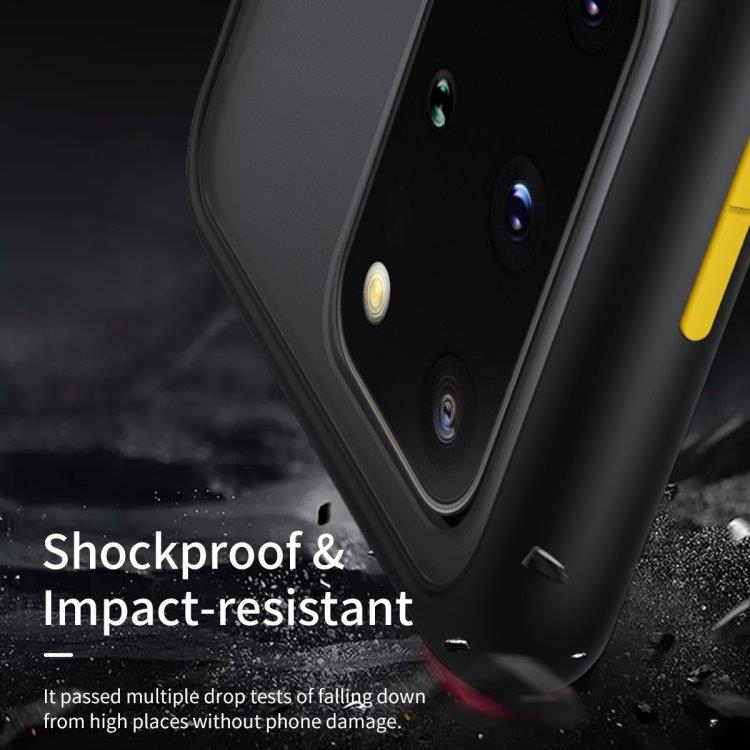 Shockproof TPU skal till Samsung Galaxy S20+, svart + gul