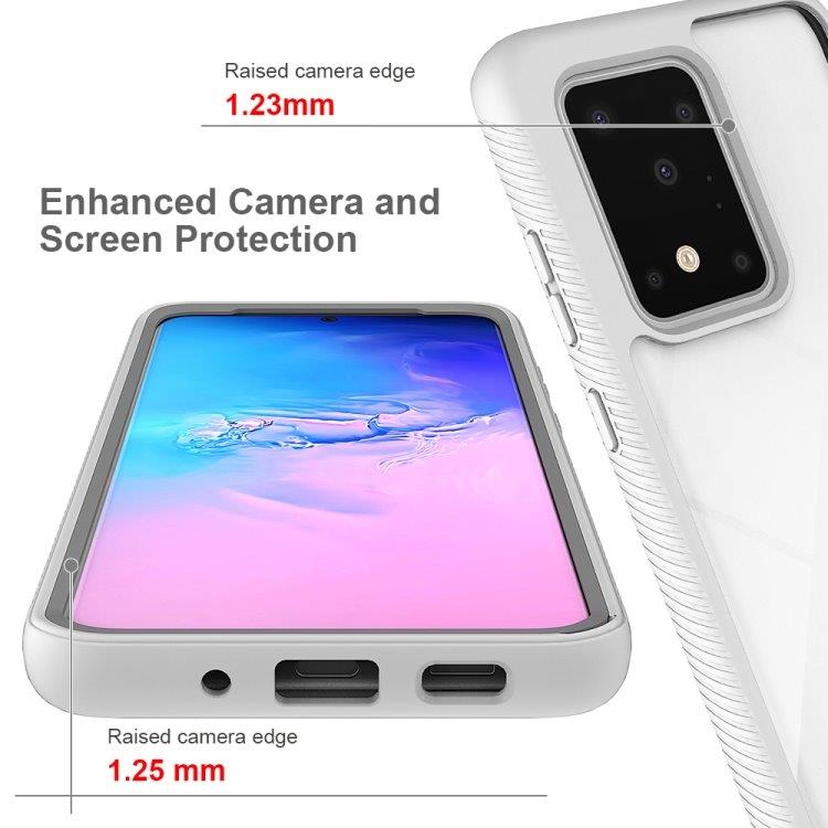 Shockproof TPU skal 2-lager till Samsung Galaxy S20+, vit