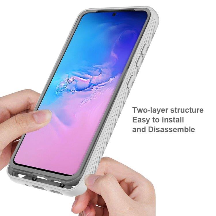 Shockproof TPU skal 2-lager till Samsung Galaxy S20+, vit