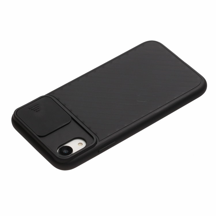 Anti-slip TPU skal med kameraskydd till iPhone X & XS, svart