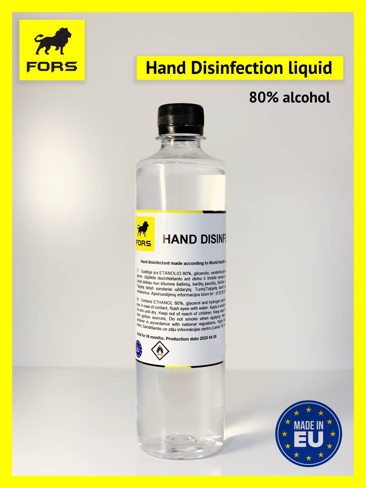 Handdesinfektion Flaska 500ml handsprit