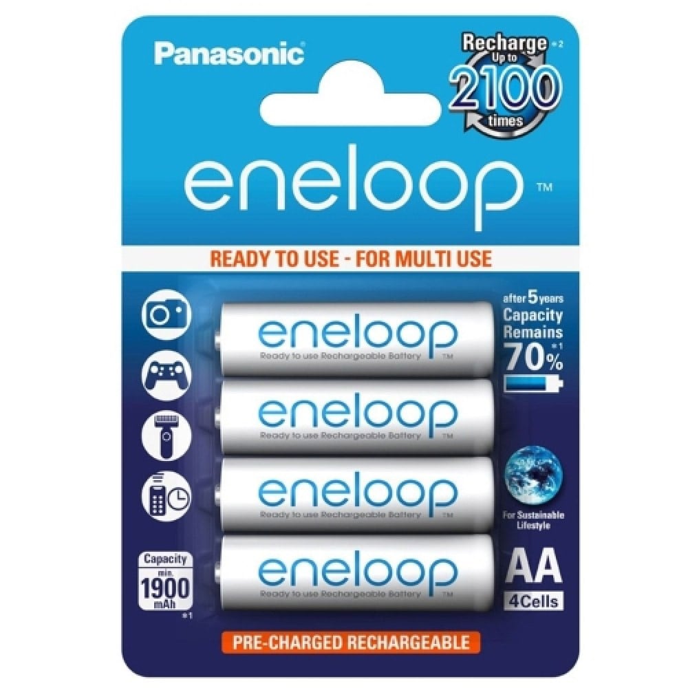 Panasonic Eneloop BK-3MCC Laddningsbara AA-Batteri 4-pack