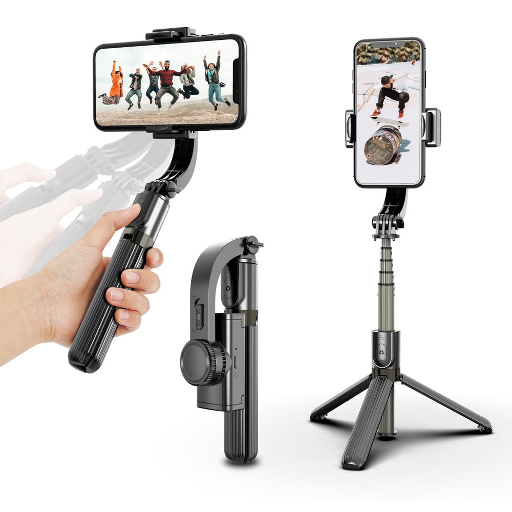 Selfiestick med Gyroskop stabilisator för mobiltelefon